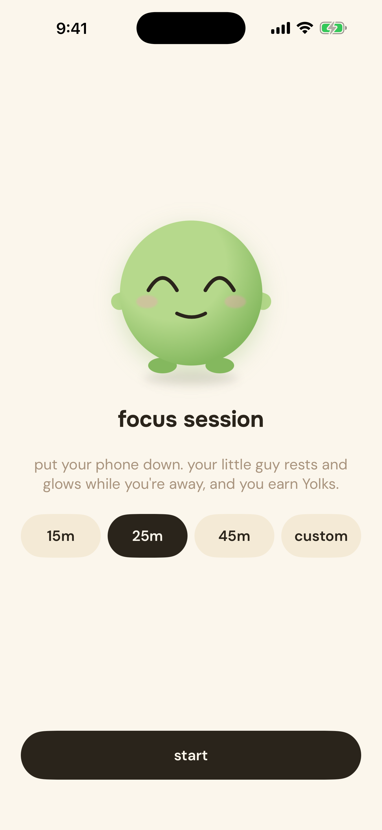 a focus session in progress